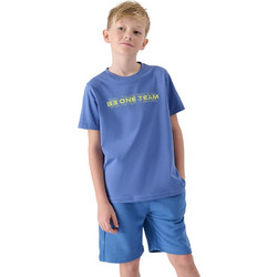 4F Παιδικό T-Shirt Κοντομάνικο Γαλάζιο 4FJWSS25TTSHM2186-34S