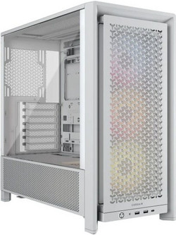 Corsair Frame 4000D RS White Midi Tower Κουτί Υπολογιστή RGB με Πλαϊνό Παράθυρο