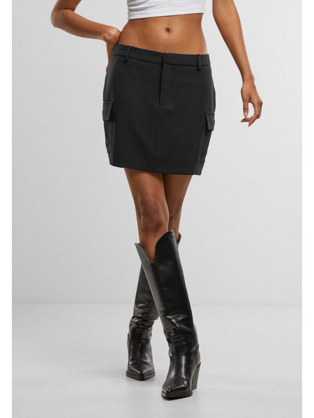 Urban Classics Μίνι Φούστα Υφασμάτινη Cargo Μαύρη TB7187-00007