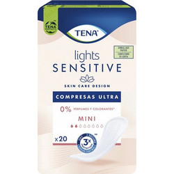 Tena Lights Sensitive Mini Σερβιέτες Ακράτειας 2 Σταγόνες 20τμχ