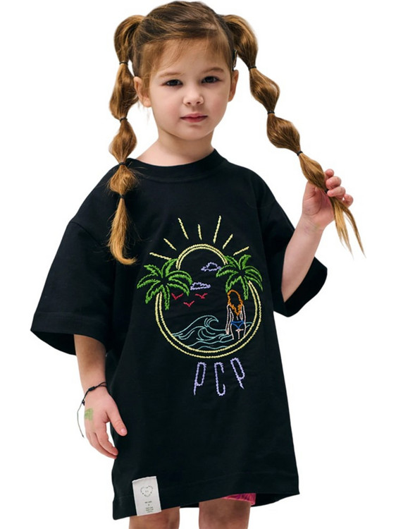 PCP Παιδικό T-Shirt Κοντομάνικο Μαύρο 2024S100000
