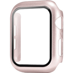 Sonique Πλαστική Θήκη Tempered Glass για Apple Watch 1 / 2 / 3 38mm Ροζ Χρυσή