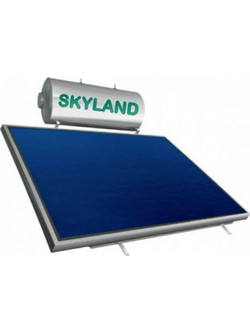 Skyland GL Ηλιακός Θερμοσίφωνας 120lt 2.05m² Glass Τριπλής Ενέργειας Κεραμοσκεπής Οριζόντιος
