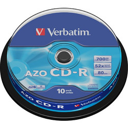Verbatim 43437 Εγγράψιμα CD-R 52x 700MB Cake Box 10τμχ