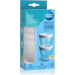 Canpol Babies Δοχεία Αποθήκευσης Φαγητού με Καπάκι 4x180ml