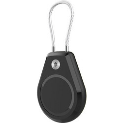 Hurtel Apple AirTag Case WaterProof with Steel Cable Black