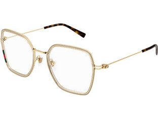 Gucci GG1850O 003 Γυναικείος Σκελετός Γυαλιών Οράσεως Μεταλλικός Χρυσός Άσπρος