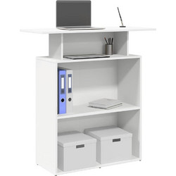 vidaXL Γραφείο Reception Ξύλινο με Βιβλιοθήκη 100x40x104cm 859051