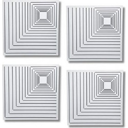 Acustico Audiodesigner Maple Pattern Ηχοαπορροφητικά Πάνελ 50x50x5cm 4τμχ Λευκά