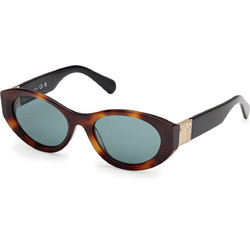 Max & Co MO0123 52N Ανδρικά Γυαλιά Ηλίου Οβάλ Κοκάλινα Ταρταρούγα με Μπλε Φακό