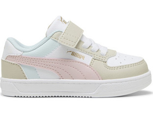 Puma Caven 2.0 Παιδικά Sneakers Λευκά Μπεζ Ροζ Χρυσά 394463-19