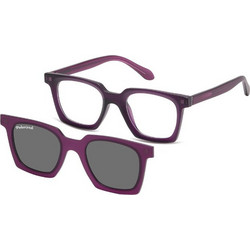 Sunoptic TRC-27F Ανδρικός Σκελετός Γυαλιών Οράσεως με Clip-On Κοκάλινος Μωβ