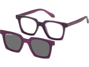 Sunoptic TRC-27F Ανδρικός Σκελετός Γυαλιών Οράσεως με Clip-On Κοκάλινος Μωβ