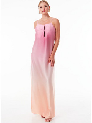 Mind Matter Mind Matter Silvana Maxi Καλοκαιρινό Φόρεμα για Γάμο / Βάπτιση Ροζ MML25-01-07-023