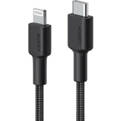 Aukey CB-CL03 Braided USB-C to Lightning Cable 2m Black 5902666662132