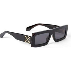 Off White OERI13PF24 1007 Γυναικεία Γυαλιά Ηλίου Ορθογώνια Κοκάλινα Μαύρα με Μαύρο Φακό