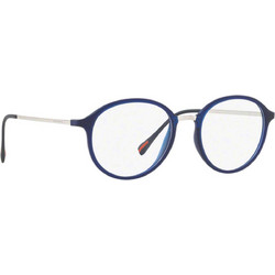 Prada PR01IV U631O1 Ανδρικός Σκελετός Γυαλιών Οράσεως Μεταλλικός Ασημί Μπλε