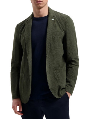 Dstrezzed Καλοκαιρινό Ανδρικό Blazer Λινό με Κανονική Εφαρμογή Χακί 111356