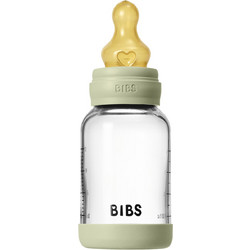 BIBS Γυάλινο Μπιμπερό με Θηλή Καουτσούκ κατά των Κολικών Sage 120ml