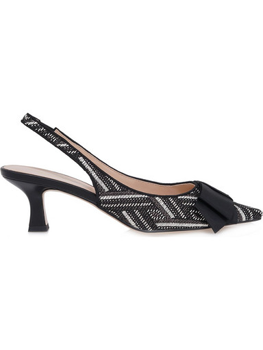 Tosca Blu Γόβες Slingback με Λεπτό Ψηλό Τακούνι Μαύρες Λευκές SS2520S196-C99