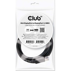 CLUB3D Καλώδιο Mini DisplayPort 1.2 to DisplayPort Male 2m Black CAC-2163