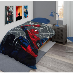 Dimcol Παιδική Κουβέρτα Βελουτέ Spider-Man 512 160x220 Γκρι