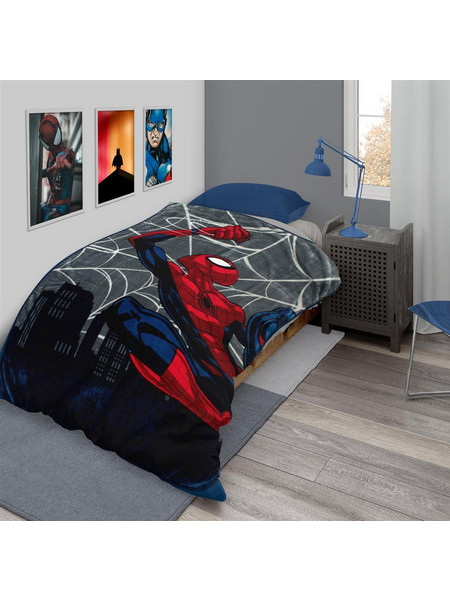 Dimcol Παιδική Κουβέρτα Βελουτέ Spider-Man 512 160x220 Γκρι