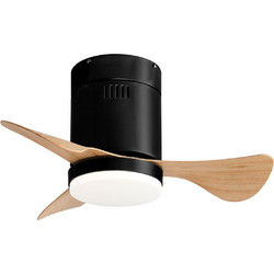 It-Lighting 102000480 Ανεμιστήρας Οροφής 56cm 35W με Φως & Τηλεχειριστήριο Μαύρος Καφέ