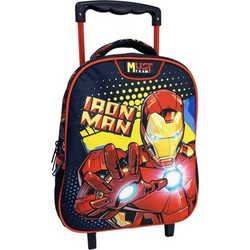Must Avengers Iron Man Σχολική Τσάντα Τρόλεϊ Νηπιαγωγείου Μαύρη 506312