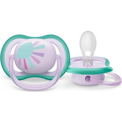 Philips Avent Ultra Air Ανατομική Ορθοδοντική Πιπίλα Σιλικόνης 0-6m Ουράνιο Τόξο SCF086/03