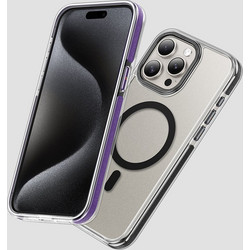 Hoco Magnetic Premium Series Anti-Drop Mag-charge Back Cover Clear/Purple (iPhone 15 Pro)
