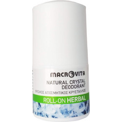 Macrovita Herbal Φυσικό Αποσμητικό Roll On Κρύσταλλος Χωρίς Αλουμίνιο 50ml