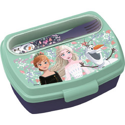 Stor Frozen Snowy Tale Πλαστικό Παιδικό Σετ Δοχείο Φαγητού Πολύχρωμο