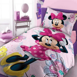 Dimcol Minnie 850 Σετ Παιδική Παπλωματοθήκη Μονή Βαμβακερή 160x240 Ροζ