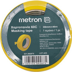 Metron Χαρτοταινία Κίτρινη 38mm x 40m 1τμχ 531.092875
