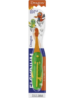 Elgydium Dragon Soft Παιδική Oδοντόβουρτσα Πράσινη Πορτοκαλί
