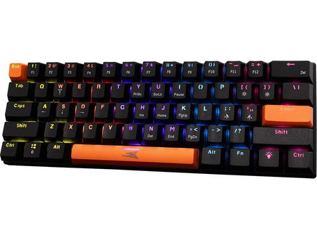 Baracuda Dolphin Μηχανικό Gaming Πληκτρολόγιο 60% με Custom Blue Διακόπτες RGB Black
