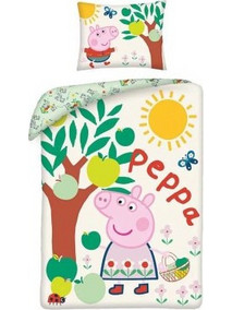 Halantex Peppa Pig Σετ Παιδική Παπλωματοθήκη Μονή Βαμβακερή 140x200 Μπεζ