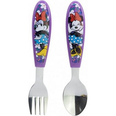 Stor Minnie Sunshine Σετ Βρεφικό Πιρούνι & Κουτάλι 12m+ Μωβ 2τμχ