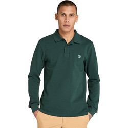 Timberland Ανδρική Μπλούζα Polo Μακρυμάνικη Κυπαρισσί TB0A6VD2317