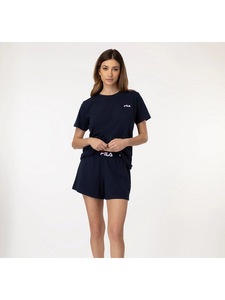 Fila Σετ Γυναικείες Πιτζάμες Καλοκαιρινές Μαύρες FPS4180-321