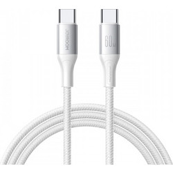 Joyroom S-A28 Flash Braided USB-C to USB-C 60W 1m White 6956116797898