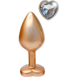 Dream Toys Gleaming Love Heart Medium Πρωκτική Σφήνα Diamond Plug 8.3cm Χρυσή