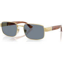Persol PO1022S 113256 Ανδρικά Γυαλιά Ηλίου Τετράγωνα Μεταλλικά Χρυσά με Μπλε Φακό
