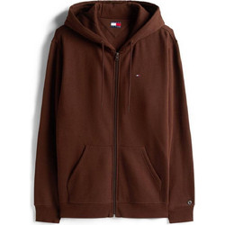 Tommy Jeans Ανδρική Ζακέτα Φούτερ με Κουκούλα και Φερμουάρ Καφέ DM0DM20743-CS7