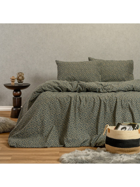 Melinen Σετ Σεντόνια Υπέρδιπλα Φανελένια 235x260 Winter Line Elise Blue