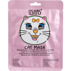 Ushas Cosmetics Cat Sheet Μάσκα Προσώπου για Ενυδάτωση 1τμχ