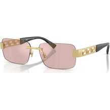 Versace VE2298 10021T Γυναικεία Γυαλιά Ηλίου Τετράγωνα Μεταλλικά Χρυσά με Ροζ Φακό