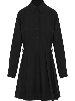 Funky Buddha Mini Καθημερινό Φόρεμα Μαύρο FBL012-121-13