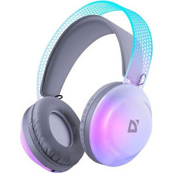 Defender Freemotion B651 Ασύρματα Bluetooth Ακουστικά Over Ear Γκρι Διαφανή